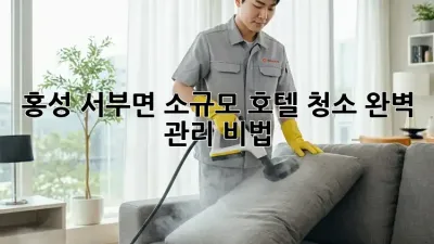 홍성 서부면 소규모 호텔 청소🧹✨ 완벽 관리 비법!
